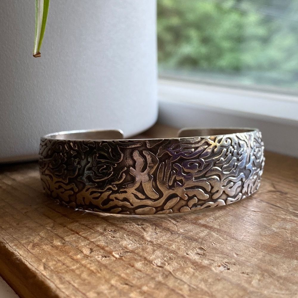 💛 Antique Chinese Pure Silver Bangle